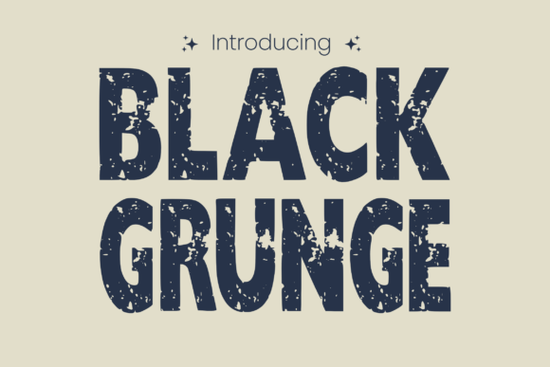Black Grunge Font